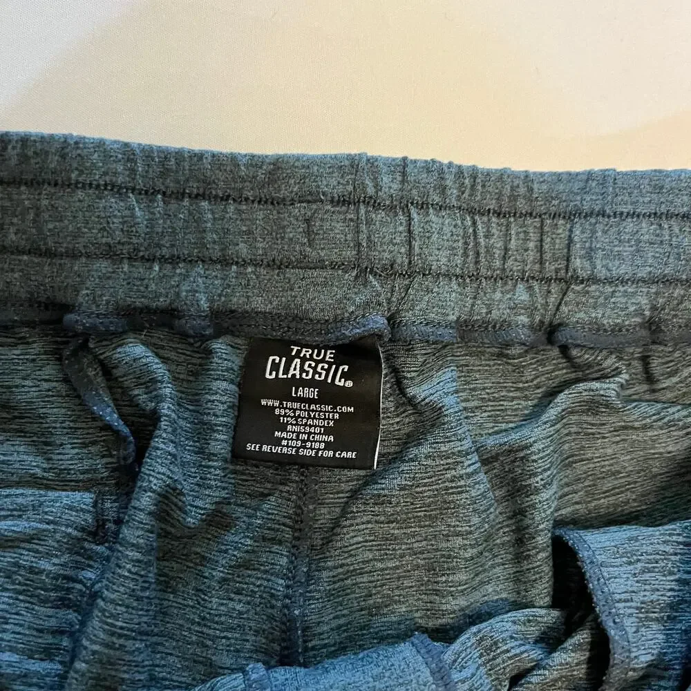 True Classic heather blue black jogger pant L - Picture 4 of 9